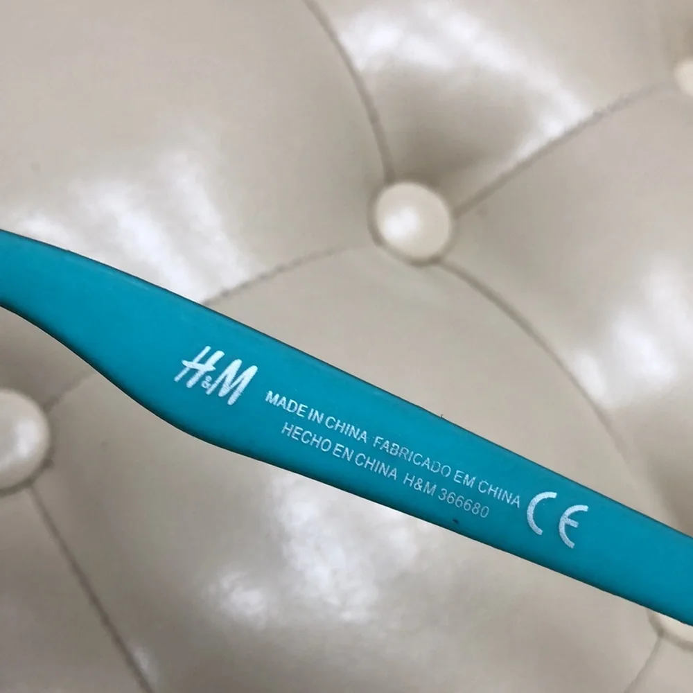 H&M sunglasses, black with turquoise edges